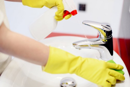 Professional cleaning of desks and shared office surfaces in Kennington