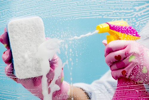 Careful cleaning of glass, frames, and sills in Kennington