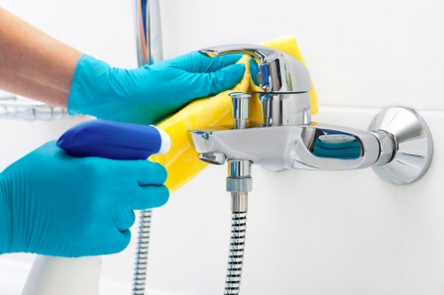 Local cleaners preparing a flat for move in near Kennington