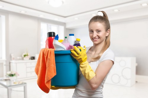 Local communal area cleaning team working in Kennington