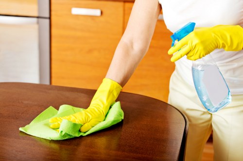 Local cleaner preparing a guest-ready Airbnb in Kennington